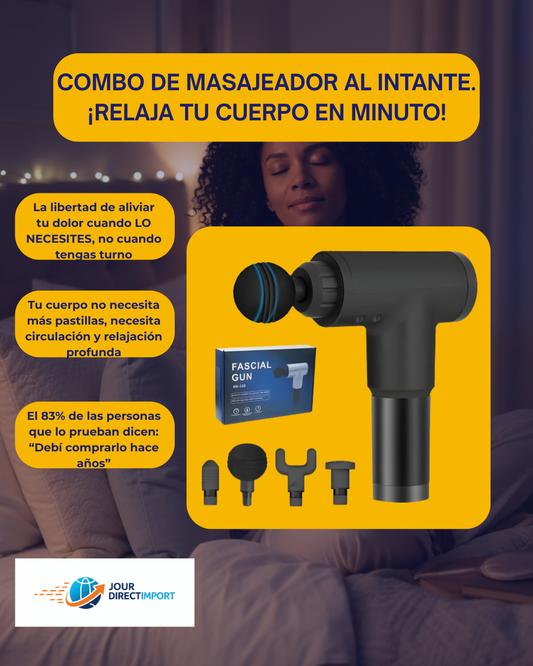 COMBO DE MASAJEADOR AL INTANTE. ¡RELAJA TU CUERPO EN MINUTO!
