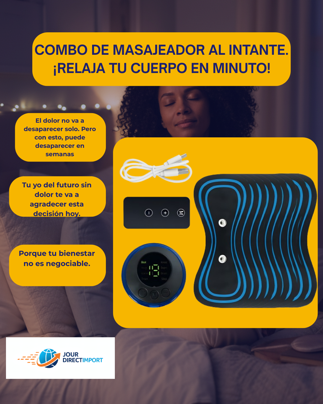 COMBO DE MASAJEADOR AL INTANTE. ¡RELAJA TU CUERPO EN MINUTO!