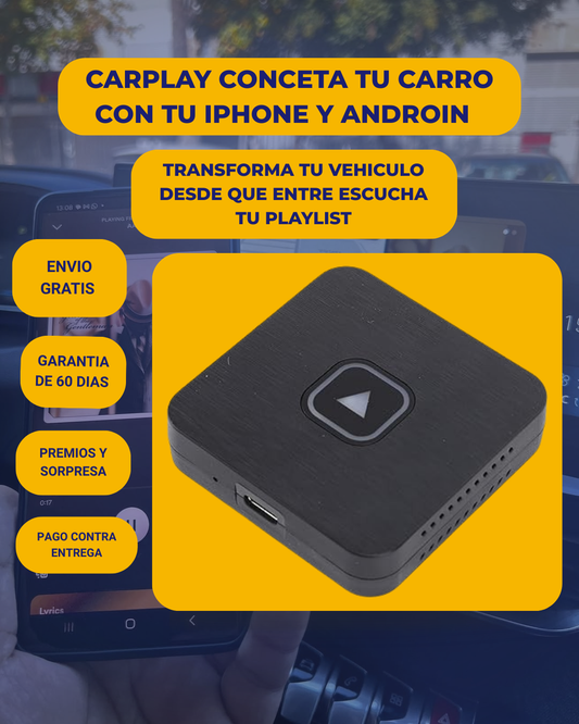 CarPlay. Adaptador inalámbrico para iPhone y Android