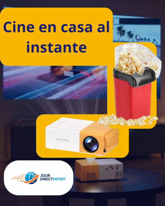 MINI PROYECTOR PORTATIL + MAQUINA DE PALOMITAS. Puedes disfrutar La Casa de Alofoke