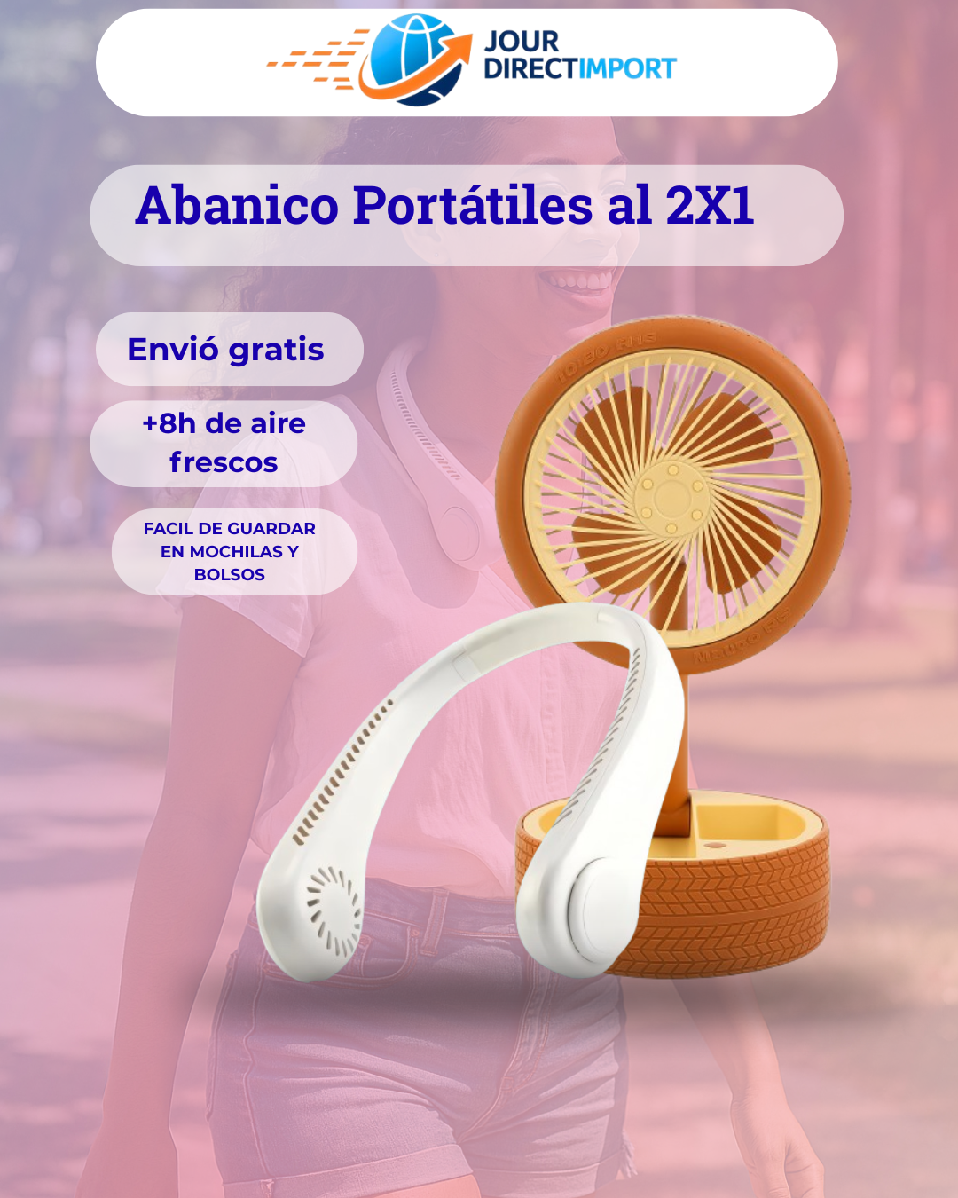Mini Abanico Portátil. ¡Para los que ya no quieren sufrir el calor!
